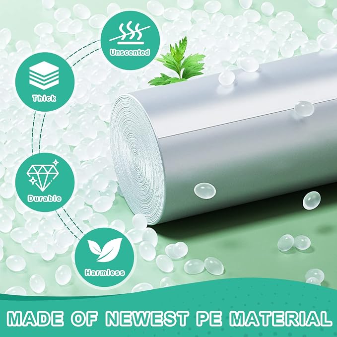 Medium 8 Gallon Trash Bags Unscented, 0.94 Mil, Clear, 120 Count | 30 Liter Garbage Bag, Plastic Waste Basket Can Liners, Thick, Leakproof, Tear Resistant, for Bathroom Office Kitchen Bulk