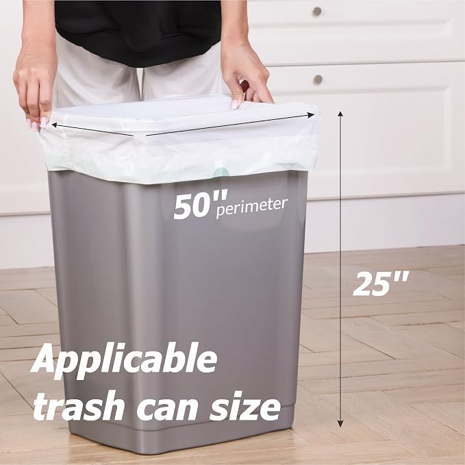13 Gallon Tall Kitchen Drawstring Trash Bags - 1.2 Mil Extra Strong - Large Drawstring Garbage Bags - Large Plastic Bags - Individual, Unscented, White, 25" x 30", 40 Count