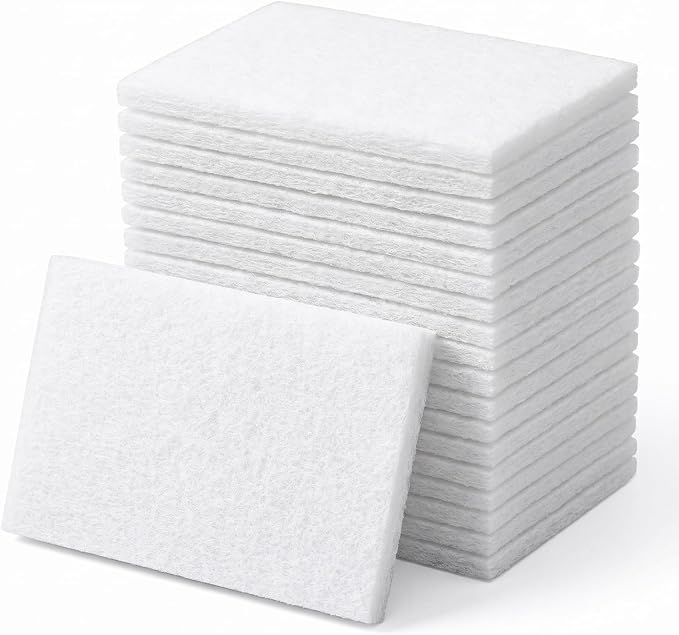20 PCS Non Woven Scrubbing Pad,4x6 Inch Non Scratch Scouring Pad Light Duty | Scuff Pads Abrasive Surface Scrubber, Multipurpose Scouring Sponge for Polishing Cleaning Home Workshop