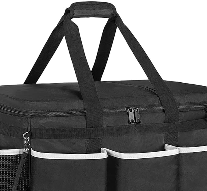 Cleaning Supplies Organizer Portable Cleaner Tools Tote Bag with Shoulder Strap, Large Capacity Tool Bag for Housekeeping, 19.02x12.52x12.52 inch