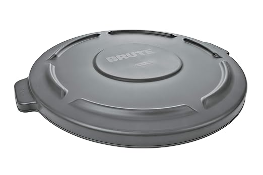Rubbermaid Self-Drain Flat Top Lid for 32-Gallon Brute Containers, Gray