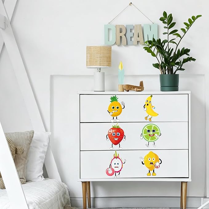 24 Sheets Fruit Make a Face Sticker, Make Your Own Fruit Stickers Mix and Match Sticker for Home School Classroom Crafts Activities Reward Birthday Party Favors