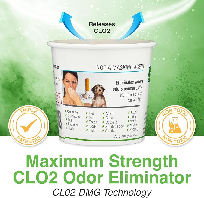 Biocide Systems Room Shocker Smoke Odor Eliminator for Homes, 4 Pack