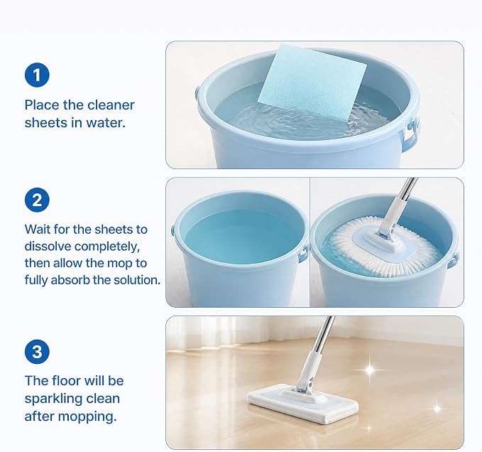 100Pcs Multi-Surface Floor Clean Sheet, Deep Multiple Clean Sheet for Hardwood Tile Laminate Multi-Effect Mopping Floor Cleaner for Home Kitchen Living Room Household Supplies Accessories