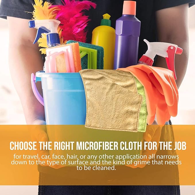 Microfiber Cleaning Cloths,5 Pack,11.8"x11.8",Highly Absorbent Ultra Soft Dish Towels,Reusable Lint-Free Streak-Free Cleaning Towels,Cleaning Rags for Window Kitchen Car Home