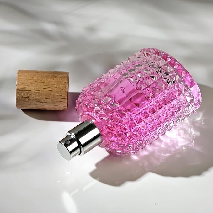 50ml/1.7 Oz Glass Spray Bottle Perfume Atomizer Empty Refillable | Perfume Travel Spray Bottle,Fine Mist Cologne Perfume Container with 3 Kinds of Dispenser
