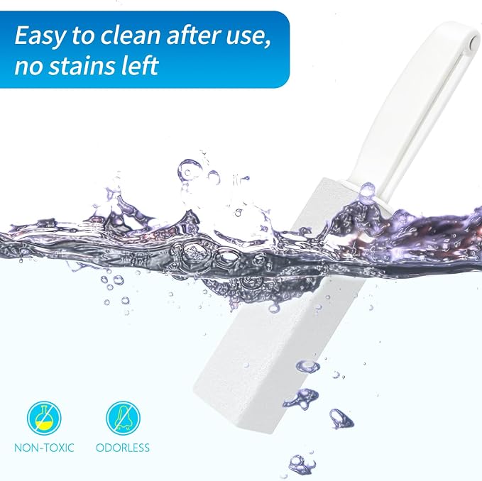 4TH Pumice Stone for Toilet Bowl Cleaning，Pumice Sticks (White)