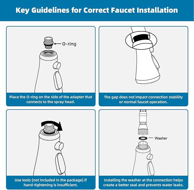 Hibbent Pull Down Kitchen Faucet Head Replacement, NSF/ANSI/CAN 61 & CUPC Certified 3-Function Sink Spray Nozzle with 15 Adapters Compatible with Moen, Delta, Kohler Faucets, Brushed Nickel