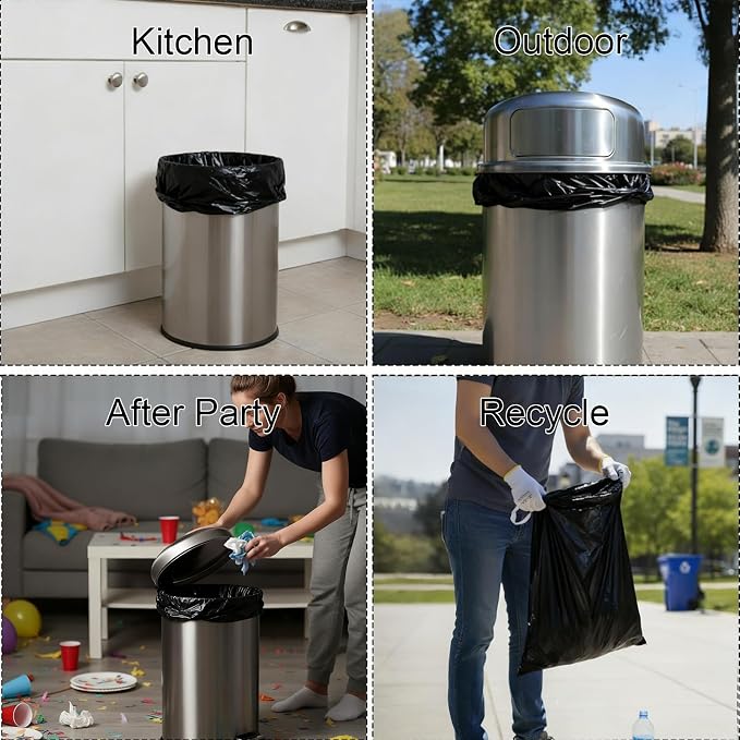 30 Gallon Drawstring Trash Bags,Extra Thick,30 Count (Black) | Heavy Duty Garbage Bags,Tear & Leak Resistant, for Kitchen, Office, Home, Hospital, Large Bins