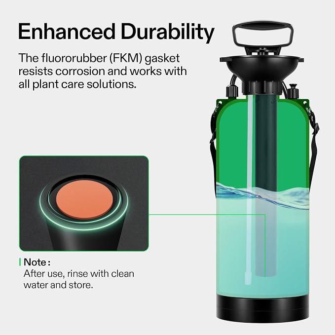 VIVOSUN 2-Gallon Pump Pressure Sprayer | Lawn & Garden Water Sprayer with Adjustable Shoulder Strap, for Spraying Plants, Garden Watering and Household Cleaning