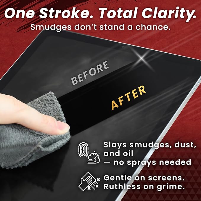 BELLEMOND 「Samurai Cloth」 Japanese Microfiber Cleaning Cloth, Large 1 Pack | Made in Japan, Washable and reusable, Lint-free cleaning, Ideal for monitors, TVs and car displays