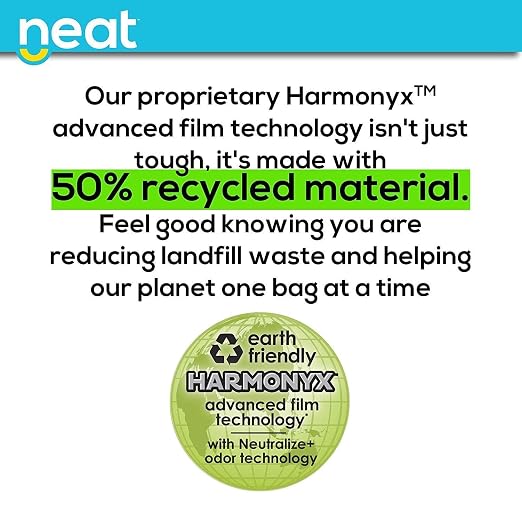 Neat Tall Kitchen 13 Gallon Drawstring Trash Bags - (MEGA 800 Count) - Triple Ply Fortified, Eco-Friendly 50% Recycled Material, Neutralize+ Odor Technology, Reversible Black and White Garbage Bags