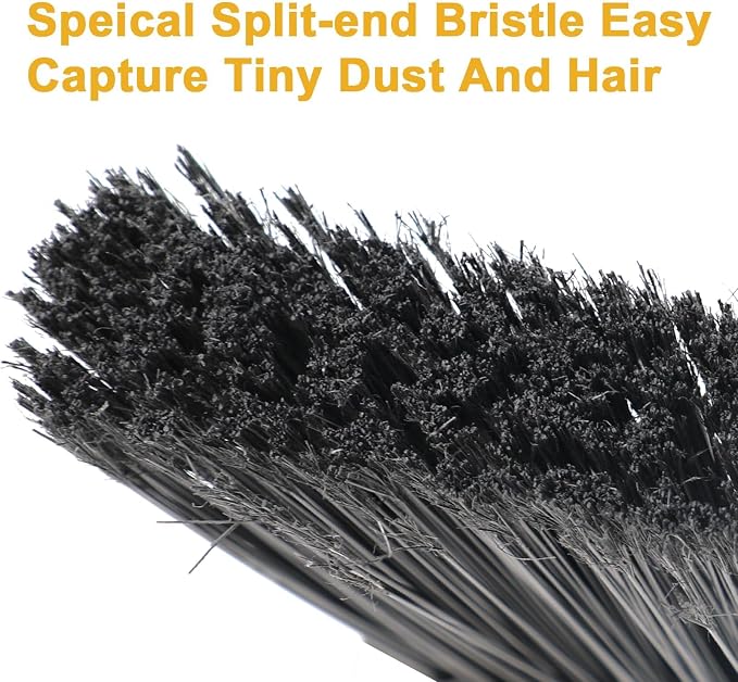Heavy Duty Yellow Angle Broom with Long Handle - 1 Pack | Versatile Indoor/Outdoor Sweeping, for Courtyard/Garage/Sidewalk/Kitchen/Lobby/Canteen, Durable & Efficient