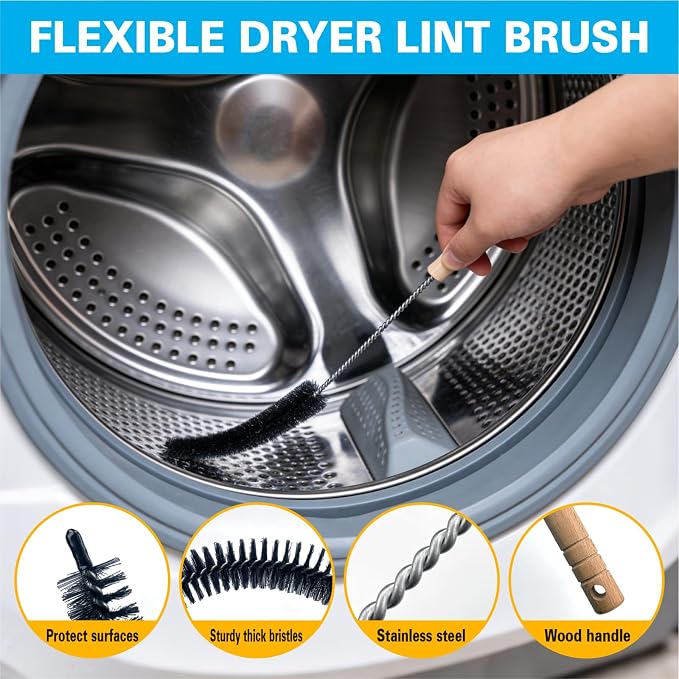King Origin 12 PCS Home Crevice Cleaning Brush Set | Kitchen Bathroom Cup Lid Straw Dryer Vent Gap Cleaning Tools Household Cleaning Supplies