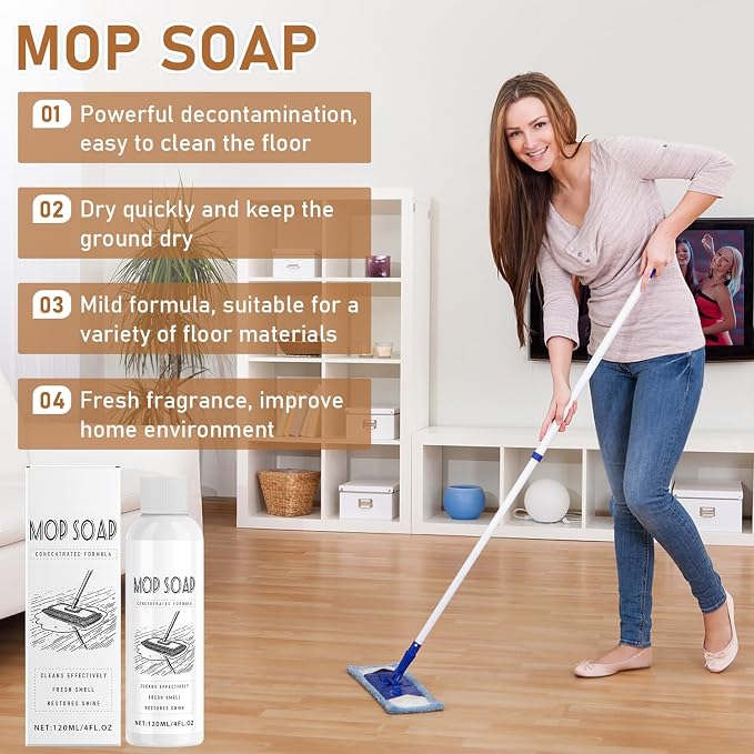 Yicengy Mop Soap Scented, Highly Scented Mop Soap, Mop Soaps For Floor Cleaning,Multisurface Bathroom & Kitchen Cleaner Supplies (1)