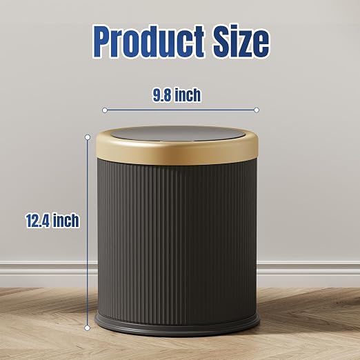 stonespace Bathroom Trash Can Automatic Touchless, 3.7 Gallon, Black | Motion Sensor Trash Can for Toilet, Office, Bedroom, Dog Proof, Waterproof