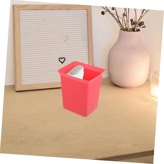 Unomor Portable Plastic Storage Basket Multi-functional Cleaning Organizer for Bathroom Hotel Room Stylish Red Design for Storage and Organization
