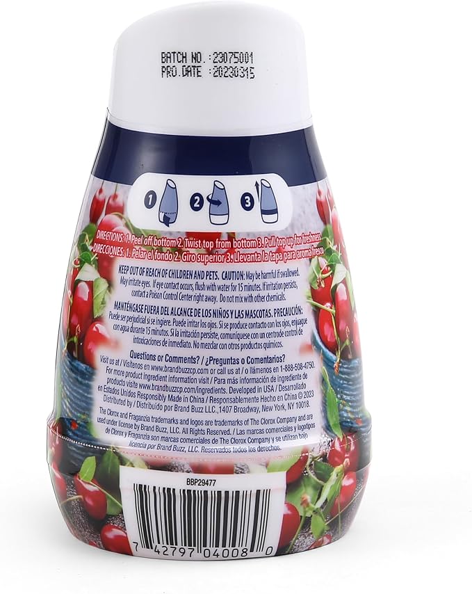 Clorox Fraganzia Gel Air Freshener Cone, Cherry Burst Scent, 6 Oz