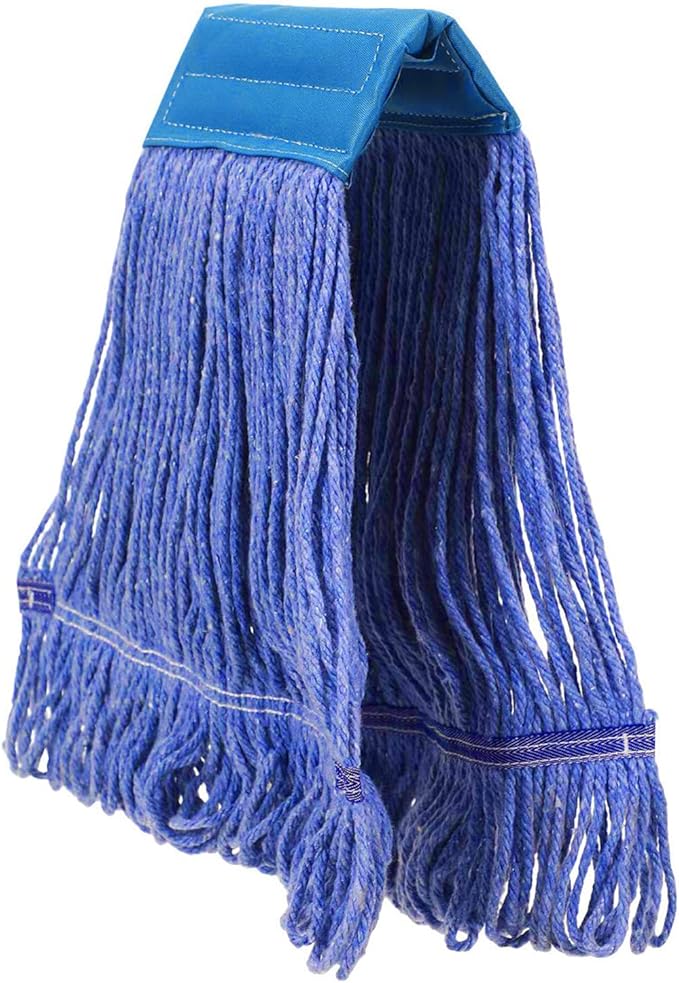 Yocada Looped-End String Wet Mop Head Refill Replacement | Heavy Duty Cotton Commercial Industrial Grade Floor Cleaning
