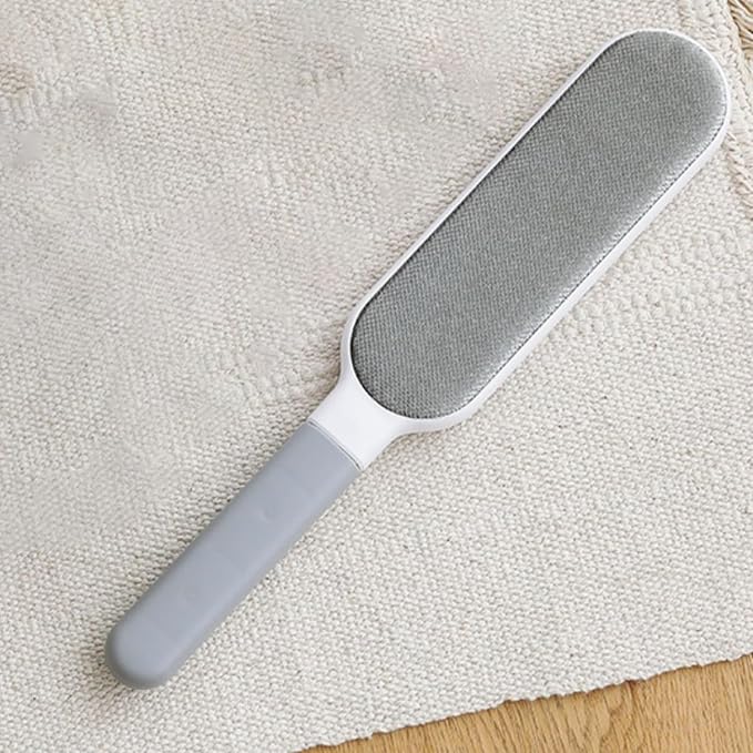 Household Lint Brush - Double-Sided Reusable Lint Brush for Clothes & Pet Hair Remover,Cleaning Sofa Carpets (Gray)