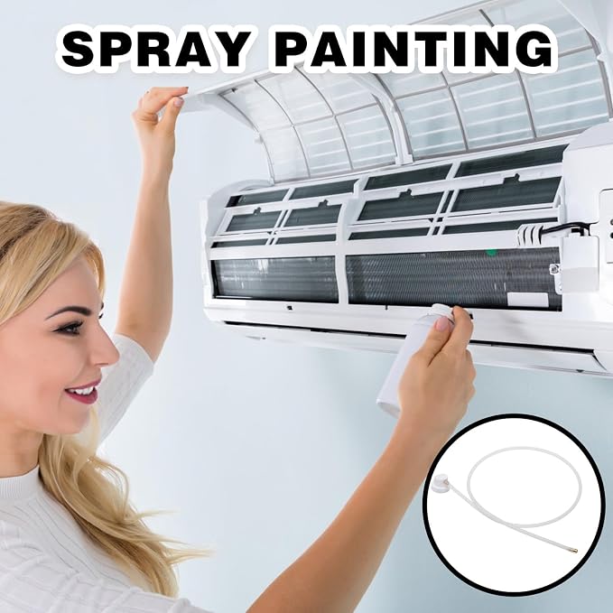 5PCS Spray Can Nozzle Extension Set, 19.68inch Aerosol Spray Tips with Flexible Extension Hose, 360 Degree Coverage Paint Nozzles for Vehicles and Cans