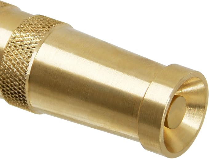 Triumpeek Solid Brass Hose Nozzle, 4 Pack 4"L | Heavy Duty, Garden Hose Nozzle, 8 Rubber Washers