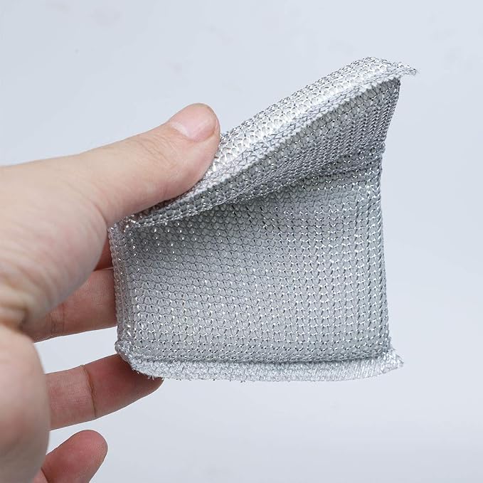 uxcell 8pcs Scouring Pad Non-Scratch Scouring Sponge 5"x3.3" Scrub Pads
