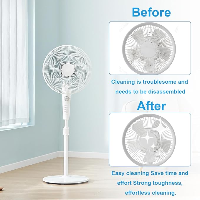 2 Pcs Cobweb Duster, Bendable Fan Cleaner Brushes Set Reusable, Plastic Microfiber Duster for Air Conditioning Shutters,Ceiling Fan, Blades, Curtains,Air Vents(Blue，Gray)
