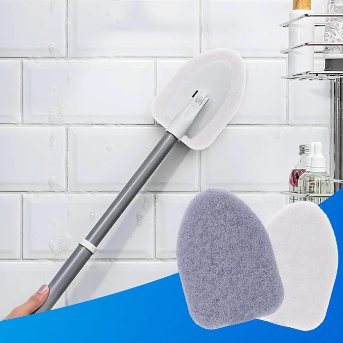 8 Pack tub and Tile Scrubber Replacement-Compatible with Scotch Brite tub and Tile Scrubber Refill. (Gray)