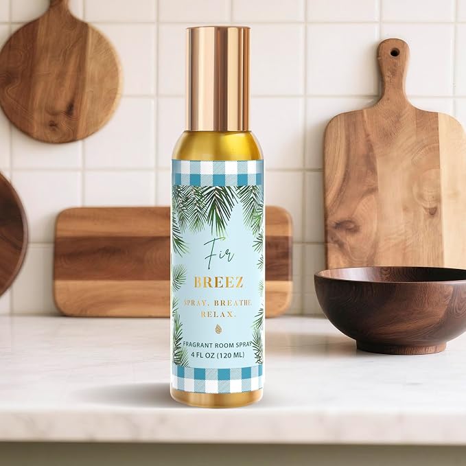 Room Spray, Bright Vanilla, Cinnamon Apple, Fir Breeze, Each 4 fl oz | Air Freshener for Home, Long-Lasting Odor Eliminator for Bathroom and Office, 3 Pack