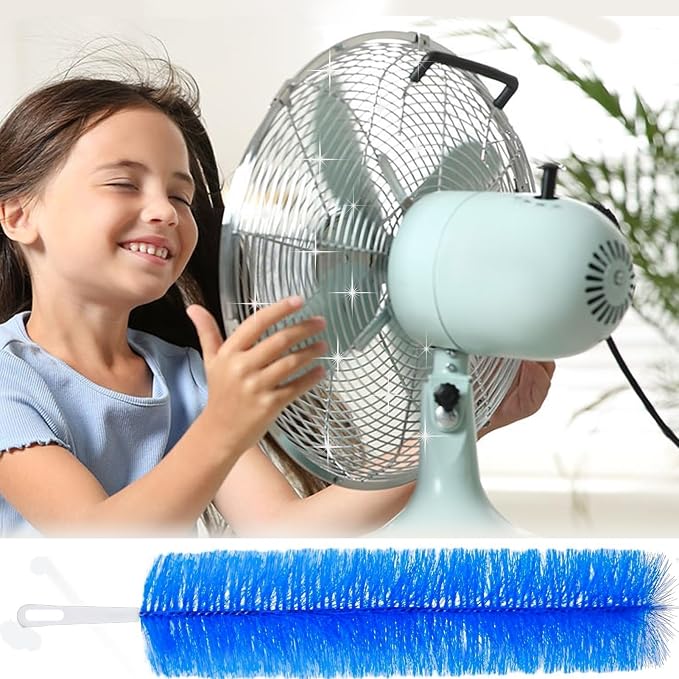 Fan Cleaner Brush, Fan Brush Cobweb Duster Microfiber Duster Ideal for Ceiling Duster, Household Duster for Curtains, Fan Cleaner for Box Fan (2 Pack)
