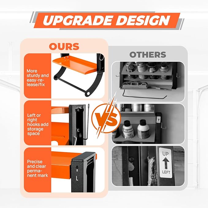 Sidasu Spray Can Holder, 2-Tier Spray Paint Organizer With Paper Towel Rod | 8-Can Capacity, Wall-Mounted, Heavy Duty, Powder-Coated Finish, Storage Rack For Garages and Workshops