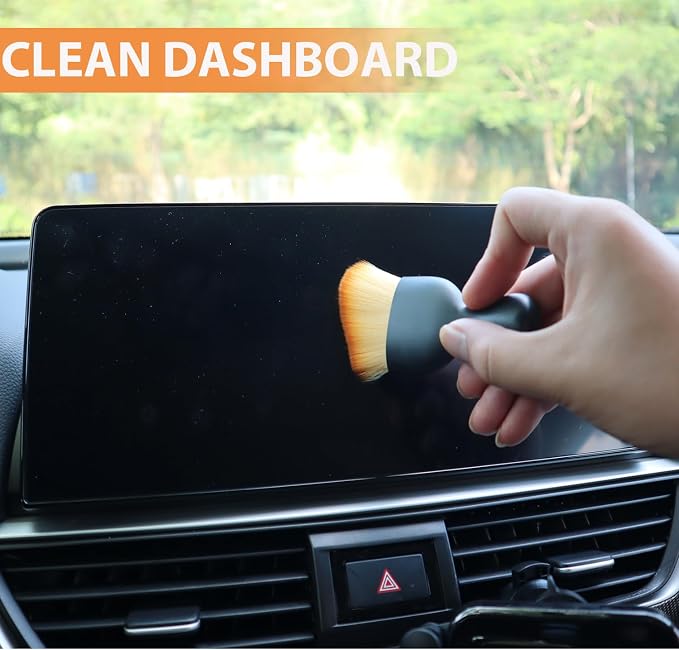 2PCS Car Interior Detailing Brush Soft Bristle Detail Brushes,Dash Duster Cleaning Brush,Car Accessories for Women,Interior Cleaning Tool for Automotive,Truck,SUV,RV