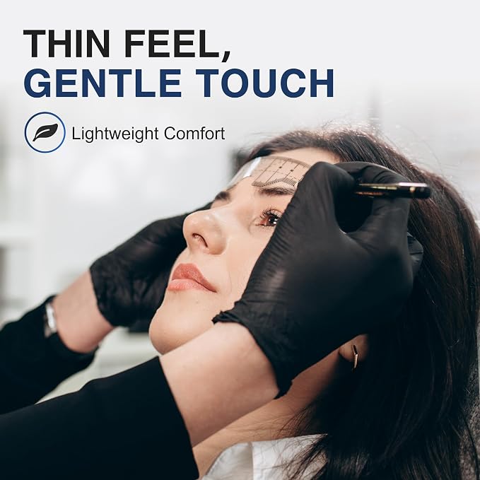 Schneider Black Nitrile Gloves, Gloves Disposable Latex Free, Powder Free | 2.5-Mil, Medical Exam Glove, Food Safe Gloves, Cooking Gloves, Cleaning Gloves