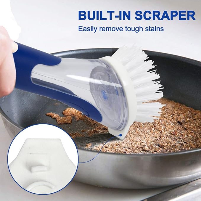 CELOX Dish Brush with Soap Dispenser, Soap Brush for Kitchen Sink
