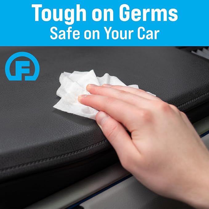Fortress Car Interior Cleaner Wipes, Microfiber Cloth (25 ct, Pack of 63) | for Dashboard, Seats, Detailing, and Steering Wheel [Skin-Safe] Car Cleaning Supplies for Interior
