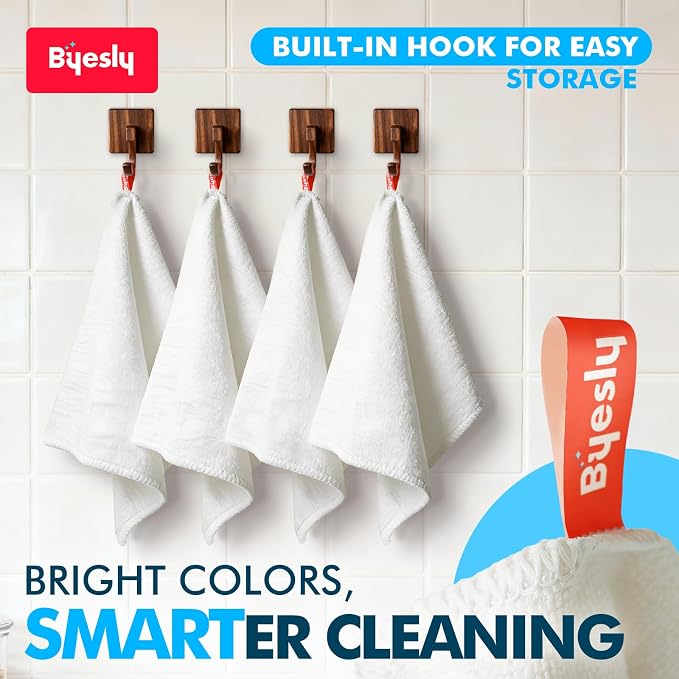 12-Pack Microfiber Cleaning Cloth, 11.5x11.5 Microfiber Towels for Cars, Dishes & House, for Detailers, Chefs & Efficient Home | Scratch-Free, Lint-Free, Ultra Absorbent(White)