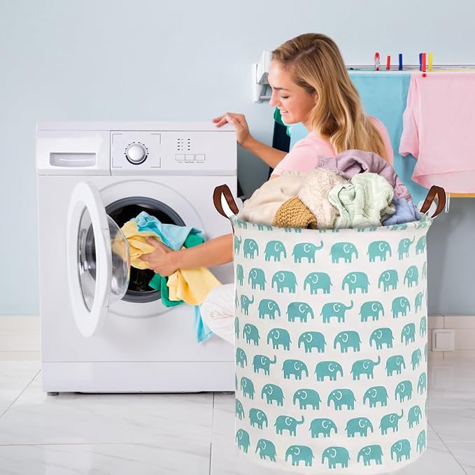 Collapsible Laundry Basket in Bedroom Waterproof Laundry Hamper in Bathroom Large Laundry Bag in College Dormitory Cloakroom Livingroom Nursery Organizer Toy Bin