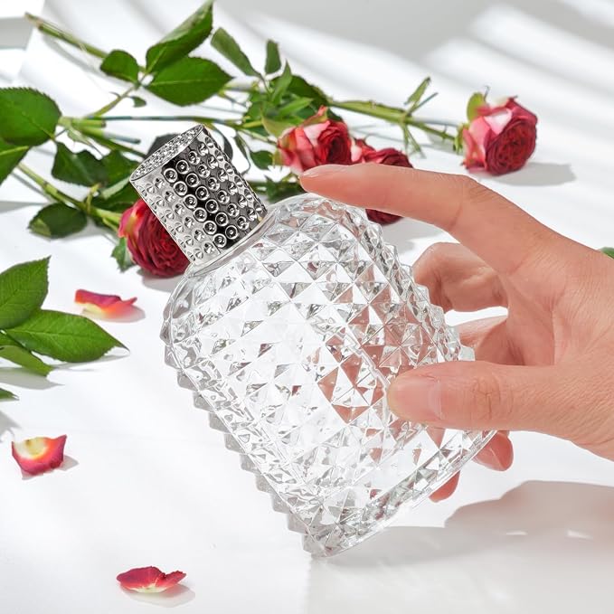 100ml/3.4Oz Glass Spray Perfume Bottle Empty Cologne Atomizer | Refillable Perfume Spray Bottle Container with 3 Kinds of Dispenser