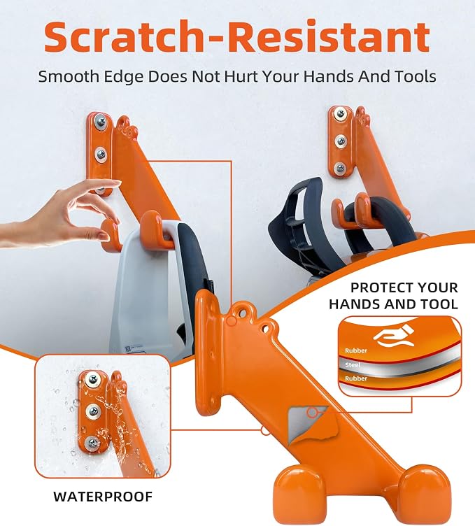 Chainsaw Hanger, 1 Pack Chainsaw Holder Wall Mount, Chain Saw Storage Rack | Heavy Duty Chainsaw Holder, Chainsaw Hook,Stihl Tool Hangers & Wall Hanger, Fit Chainsaws and Wrench for Garage Organization.