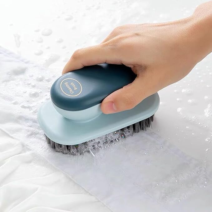 Laundry Scrub Brush Soft Bristle Brush Clothes Cleaning Brush for Stains | 2 Pack Scrubbing Brush Household Cleaning Tool for Bathroom Countertops Bathtubs