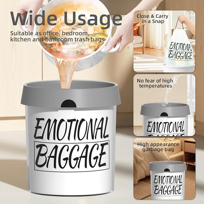 13 Gallon Drawstring Tall Kitchen Trash Bags - 50 Counts | 13G Tall Garbage Bags for Kitchen, Trash Can Liners, Leakproof ,Odor Control, Resists Leaks, Punctures, Rips