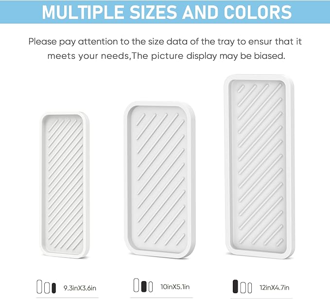 Silicone Sponge Holder, Kitchen Sink Organizer Tray（White） | Soap Sponge Holder for Bathroom Counter Sponge Caddy Dish Soap for Scrubber,Soap Dispenser,Scouring Pad
