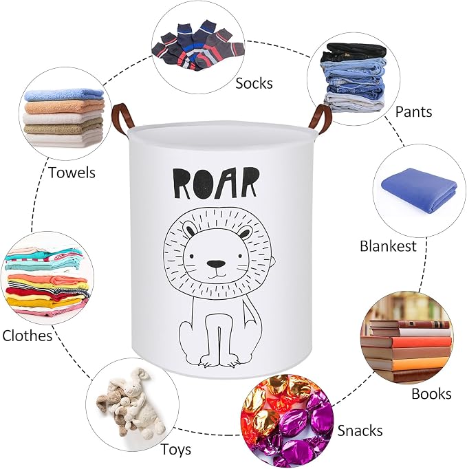 Collapsible Laundry Basket in Bedroom Waterproof Laundry Hamper in Bathroom Large Laundry Bag in College Dormitory Cloakroom Livingroom Nursery Organizer Toy Bin
