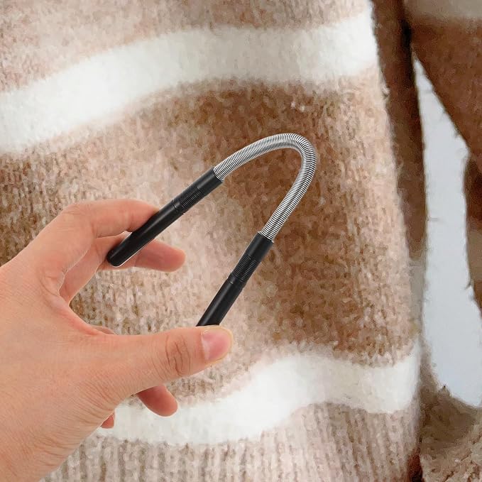 Spring Hair Remover: Stainless Steel Manual Hair Removal Tool - Aluminum Handle Design - Gentle Spring Facial Remover Tool for Face Legs Cheeks Mustache (Black)
