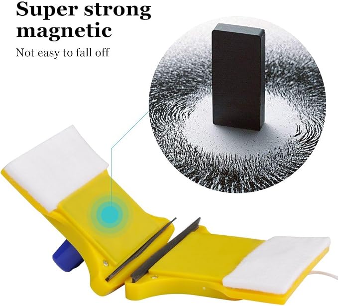 Double-Sided Magnetic Window Cleaner Glass Cleaning Brush Glass Wiper 2 Extra Cleaning Cotton Household Cleaning Tools