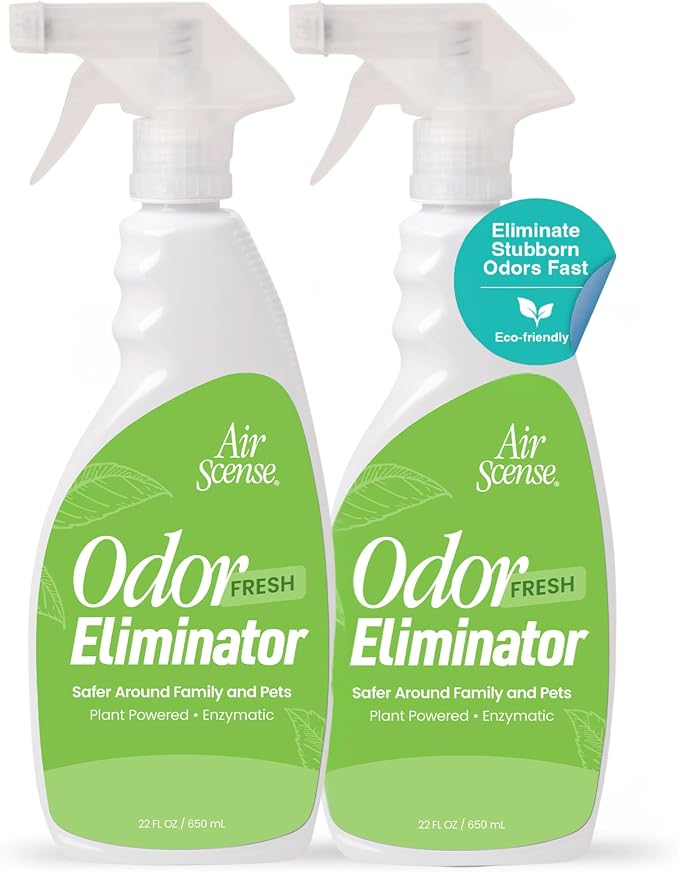 Air Scense Odor Eliminator Spray for Home, Fabrics & Pet Odors, 2 Pack | Neutralizes odors at the source | Pet and organic odors | Fabrics and household surfaces