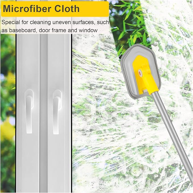 Microfiber Pads Refills 2 Pack Fit Lalafancy Shower Bathtub Cleaning Brush | Microfiber Cloth Replacement Non-Scratch with Gentle Scouring for Cleaning Mirror, Glass, Window and Delicate Surfaces
