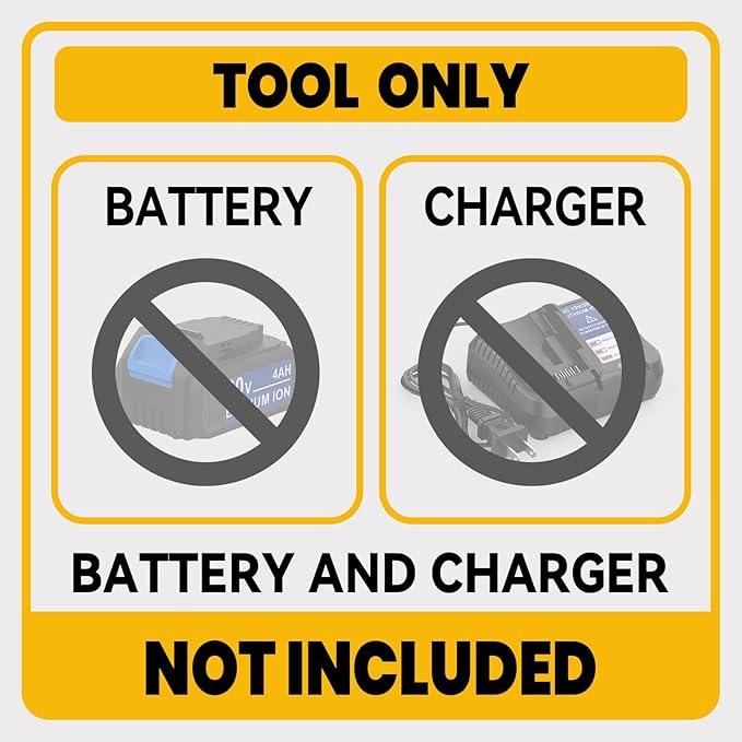 DIYtoolifz Car Cleaning Tools Compatible with Dewalt 20V Batteries, 600W Brushless Motor, 6-in-1 Nozzle & Foam Cannon for Car, Patio, Fence (Tool ONLY — Battery NOT Included)