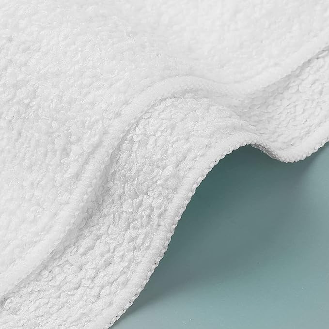 Orighty Washcloths Bulk, 50 Pack Microfiber Face Towels, 12x12 Inch White | Highly Absorbent & Soft Feel, Multi-Purpose Wash Cloths & Hand Towels for Bathroom, Hotel, Spa, and Gym